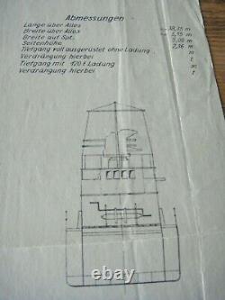 German WWII Secret Command Document Kriegsmarine Navy Ship Blueprints War Trophy