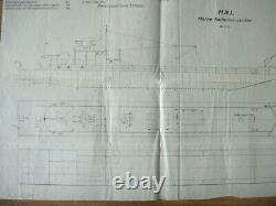 German WWII Secret Command Document Kriegsmarine Navy Ship Blueprints War Trophy