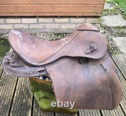 German Wehrmacht Cavalry Saddle Stamped Original German Military WW2