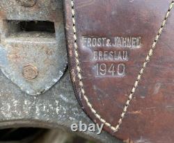 German Wehrmacht Cavalry Saddle Stamped Original German Military WW2