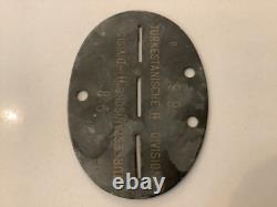 German World War II Waffen Elite Schutzstaffel TURKESTANISCHE Soldier Dog Tag