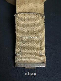 German Ww2 Dak'deutsche Afrika Korps' Tan Webbed Cotton Belt 95cm