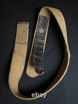 German Ww2 Dak'deutsche Afrika Korps' Tan Webbed Cotton Belt 95cm