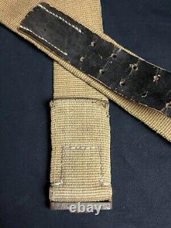 German Ww2 Dak'deutsche Afrika Korps' Tan Webbed Cotton Belt 95cm