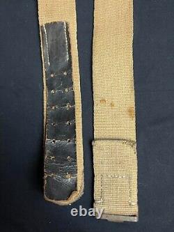 German Ww2 Dak'deutsche Afrika Korps' Tan Webbed Cotton Belt 95cm