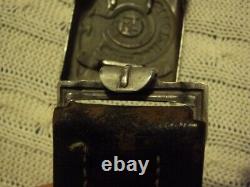 German Ww2 Original Elite Steel Belt Buckle And Belt Set Em/nco