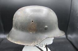 German Ww2 Steel Combat Helmet M42 Size 64 Original Paint Single Decal