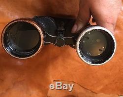 German Ww2 U-Boat 7 x 50 Binoculars, BEH LEITZ Rare Original Cap