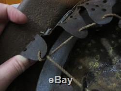 German Ww2 Wwii Original M42 Helmet-spare Vintage Parts-leather-steel Band-bolt