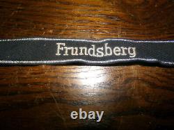 German cuff title frunsberg from normandy perfect condition ww2