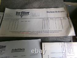 German lot ww2 papers originals in perfect condition rare