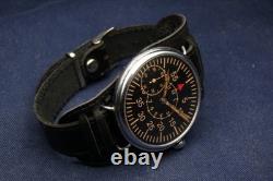 German pilot observer b-uhr military watch war2 ww2 type serviced working 6