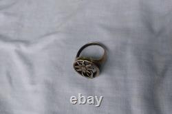 German silver Edelweiss RARE ring Wehrmacht. WW2