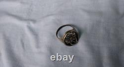 German silver Edelweiss RARE ring Wehrmacht. WW2