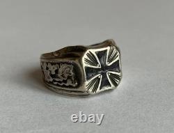 German silver ring. WW2