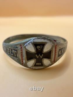 German silver soldier's ring. WWII