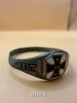 German silver soldier's ring. WWII