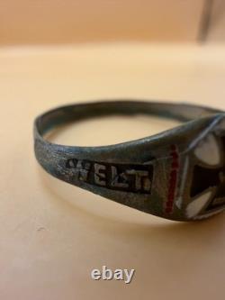 German silver soldier's ring. WWII