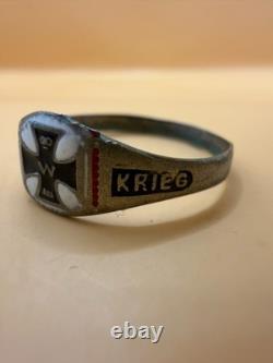 German silver soldier's ring. WWII