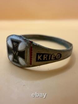German silver soldier's ring. WWII