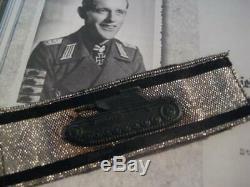 German tank arm badge original magnetic on ribbon WW II rare award of Wehrmacht