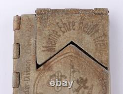 German trench art WW2 Cigarette case WW2 France division Shield Army Coat of arm