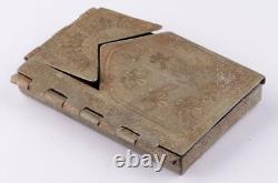 German trench art WW2 Cigarette case WW2 France division Shield Army Coat of arm