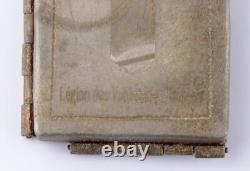 German trench art WW2 Cigarette case WW2 France division Shield Army Coat of arm