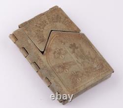 German trench art WW2 Cigarette case WW2 France division Shield Army Coat of arm