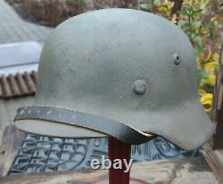 Helmet german original nice helmet M35 size 66 original WW2 WWII have a number