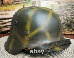 Helmet german original nice helmet M35 size 66 stamp WW2 WWII RARE large size