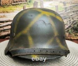 Helmet german original nice helmet M35 size 66 stamp WW2 WWII RARE large size