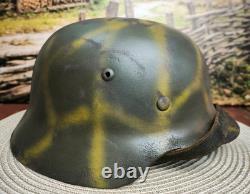 Helmet german original nice helmet M35 size 66 stamp WW2 WWII RARE large size
