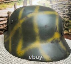 Helmet german original nice helmet M35 size 66 stamp WW2 WWII RARE large size