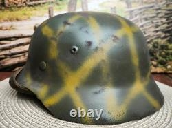 Helmet german original nice helmet M35 size 66 stamp WW2 WWII RARE large size