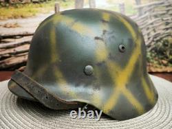 Helmet german original nice helmet M35 size 66 stamp WW2 WWII RARE large size