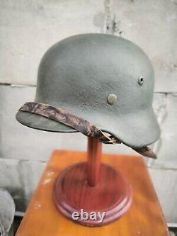 Helmet german original nice helmet M40 size 64 WW2 WWII has number Free Shipping