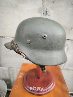 Helmet german original nice helmet M40 size 64 WW2 WWII has number Free Shipping