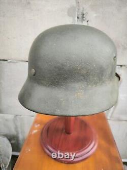 Helmet german original nice helmet M40 size 64 WW2 WWII has number Free Shipping