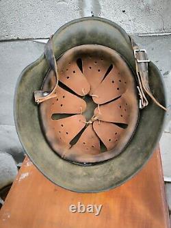 Helmet german original nice helmet M40 size 64 WW2 WWII has number Free Shipping