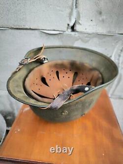 Helmet german original nice helmet M40 size 64 WW2 WWII has number Free Shipping