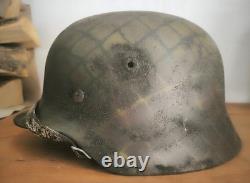 Helmet german original nice helmet M40 size 64 factory stamp serial num WW2 WWII