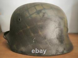 Helmet german original nice helmet M40 size 64 factory stamp serial num WW2 WWII