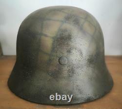 Helmet german original nice helmet M40 size 64 factory stamp serial num WW2 WWII