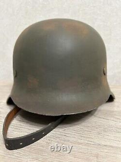 Helmet german original nice helmet M42 size 64 have a number WW2 WWII