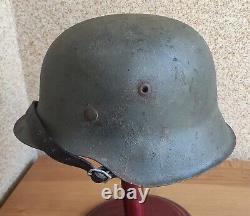 Helmet german original nice helmet M42 size 66 original WW2 WWII have a number