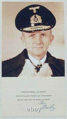 Karl Donitz German Naval Commander WW II Signed Autograph Note Card