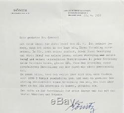Karl Donitz German Naval Commander WW II Signed Autograph Typed Letter