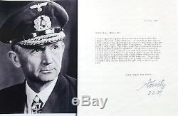 Karl Donitz German Naval Commander WW II Signed Autograph Typed Transcript