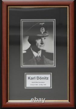 Karl Donitz, German WWII Admiral, Hand Signed Original Photo & IAEE COA 35x25cm